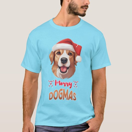 Merry Dogmas Niedlich Baby Pet Lover Santa Dog T-Shirt (Vorderseite)