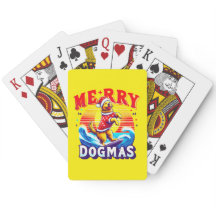 Merry Dogmas: Retriever Dog Surfing on Ocean