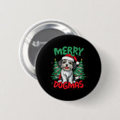 Merry Duckmas Funny Christmas Duck Lover 1 Button (Vorne & Hinten)