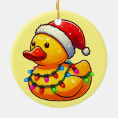 Merry Duckmas, Weihnachten mit dem Weihnachtsmann- Keramik Ornament (Hinten)