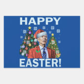 Merry Easter Funny Joe Biden Weihnachten Geschenkpapier Set (Vorderseite 3)