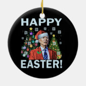 Merry Easter Funny Joe Biden Weihnachten Keramik Ornament (Hinten)