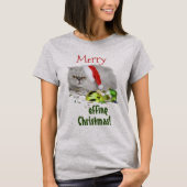 Merry Effing Christmas Cat T-Shirt (Vorderseite)