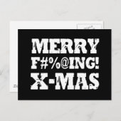 MERRY EFFING XMAS -.png Feiertagspostkarte (Vorne/Hinten)