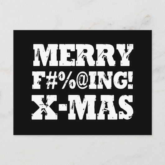 MERRY EFFING XMAS -.png Feiertagspostkarte (Vorderseite)
