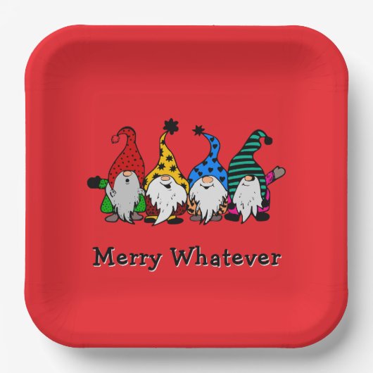 Merry Egal welche Elves Papierplatte Pappteller (Vorderseite)