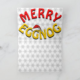 Merry Eggnog (Holidays Christmas Witz) Holiday Car Feiertagskarte