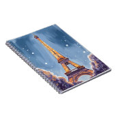 Merry Eiffel Tower | Paris Christmas Watercolor Notizblock (Rechte Seite)