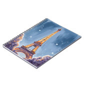 Merry Eiffel Tower | Paris Christmas Watercolor Notizblock (Linke Seite)