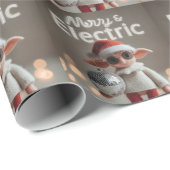 MERRY & ELECTRIC: Whimsical Christmas Elf Doll Geschenkpapier (Rolleneckpunkt)