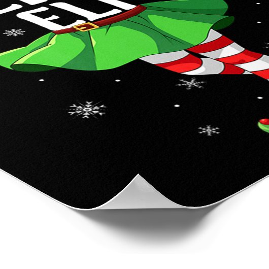 Merry Elf Christmas Girls Women Elf Squad Xmas Fam Poster (Ecke)