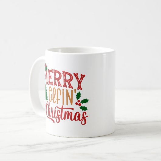 Merry Elfin Christmas Kaffeetasse (Vorderseite Links)