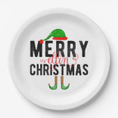 Merry Elfin Christmas Pappteller (Vorderseite)
