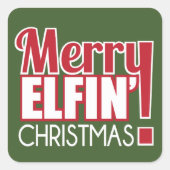 Merry Elfin Christmas Sticker (Vorderseite)