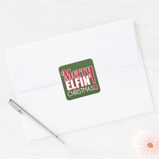 Merry Elfin Christmas Sticker (Umschlag)