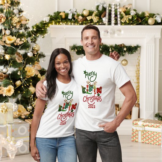 Merry Elfin Christmas Unisex Basic T - Shirt