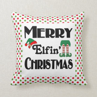 Merry Elfin's Weihnachten Kissen