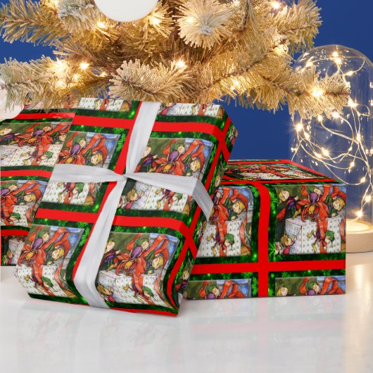 Merry Elves Wrapping Present Wrapping Paper Geschenkpapier (Feiertage)
