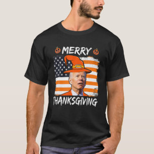 Merry Erntedank Funny Joe Biden Confused Happy T-Shirt