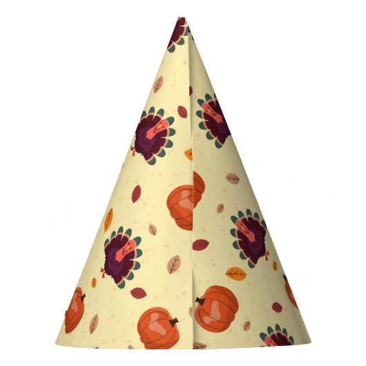 Merry Erntedank Türkei Herbst Party Hat Partyhütchen (Rückseite)