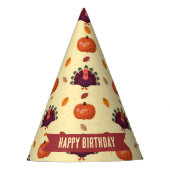 Merry Erntedank Türkei Herbst Party Hat Partyhütchen (Vorderseite)