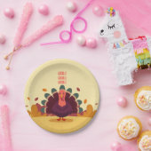 Merry Erntedank Türkei Herbst Party Plate Pappteller (Party)
