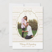 Merry & erwartet Niedlich Bow, 2 Fotos Weihnachten (Vorderseite)