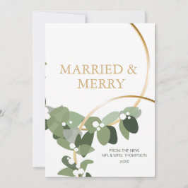 Merry Eucalyptus Wreath Neuvermähltes Foto Weihnac