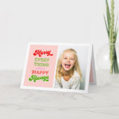 MERRY EVERYTHING AND HAPPY ALWAYS HOLIDAY CARD KARTE (Vorderseite)