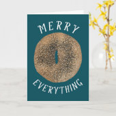 Merry Everything Bagel & Happy New Schmear Karte (Gelbe Blume)