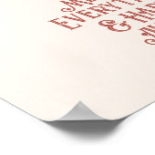 Merry Everything Boho Christmas Rainbow Poster (Ecke)