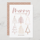 Merry Everything Boho Weihnachtsbaumen Weihnachtsk Einladung (Vorne/Hinten)