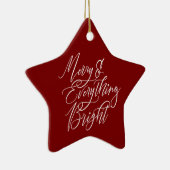 Merry & Everything Bright Red Keramik Ornament (Rechts)