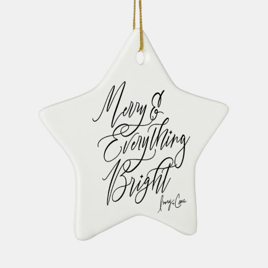 Merry & Everything Bright Round Christmas Ornament (Rechts)