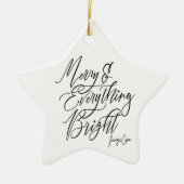 Merry & Everything Bright Round Christmas Ornament (Vorne)