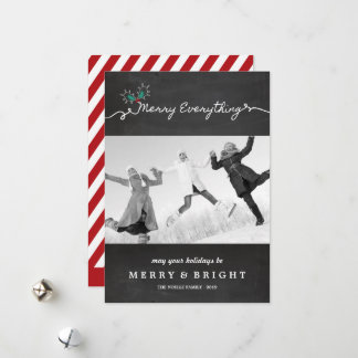 Merry Everything Chalkboard Mistletouren Weihnacht Feiertagskarte