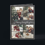 Merry Everything Chalkboard Mistletouren Weihnacht Feiertagskarte<br><div class="desc">Rustikale 'Merry Everything' Chalkboard Mistletoes Weihnachten / Feiertag 6 Foto Collage Card. Moderne Urlaubskarte / Weihnachtsfotokarte mit 8 separaten Fotos mit Vorder-, Innen- und Rückseite. Der Hintergrund kann in die Farbe Ihrer Wahl geändert werden. Der meiste Text ist bearbeitbar. Entworfen / Original-Kunstwerk von fat*fa*tin. Einfach mit eigener Textnachricht, Name, Foto...</div>