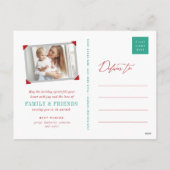 Merry Everything Chalkboard Mistletouren Weihnacht Feiertagspostkarte (Rückseite)