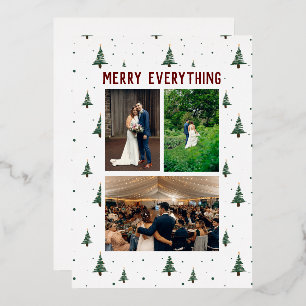 Merry Everything Foto Holiday Card Folien Feiertagskarte