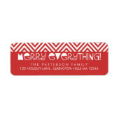 Merry Everything Fun Weihnachtsanschrift Label (Vorne)
