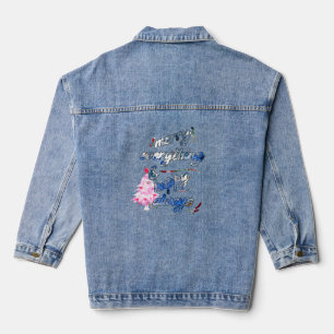 Merry Everything & Happy Always - Pink Tree Jeansjacke