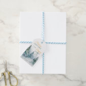 Merry Everything Happy Always Winter Trees Geschenkanhänger (Mit Garn)