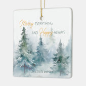 Merry Everything Happy Always Winter Trees Keramikornament (Links)