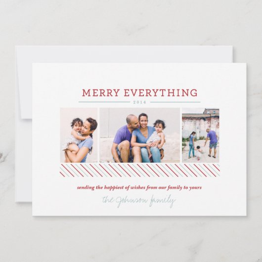 Merry Everything Holiday Card Feiertagskarte (Vorderseite)