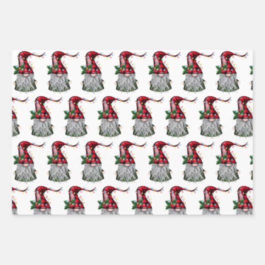 Merry Everything Holiday Gnome Geschenkpapier Set (Vorderseite 3)