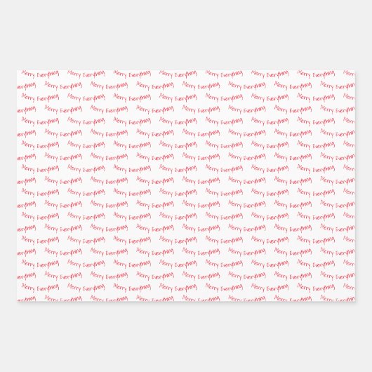 Merry Everything Holiday Gnome Geschenkpapier Set (Vorderseite 2)