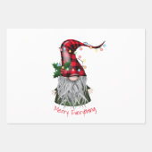 Merry Everything Holiday Gnome Geschenkpapier Set (Vorderseite)