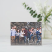Merry Everything II Full Foto Urlaubspoliday Card Postkarte (Stehend Vorderseite)