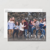 Merry Everything II Full Foto Urlaubspoliday Card Postkarte (Vorne/Hinten)
