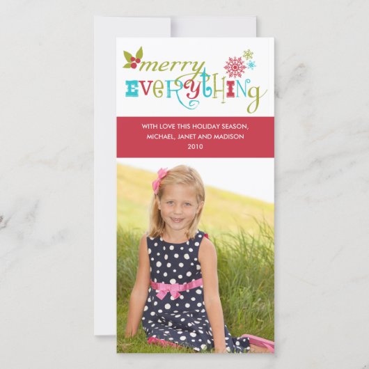 Merry Everything - Multi Cultural Holiday Feiertagskarte (Vorderseite)